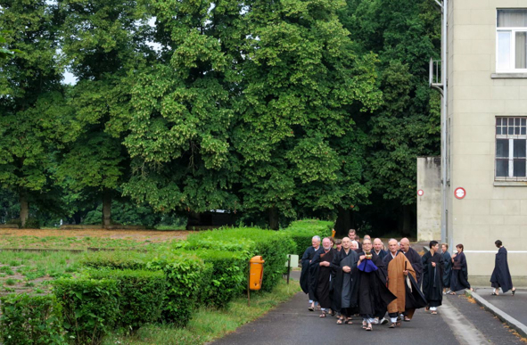 Photo of a walk after the first zazen of the day